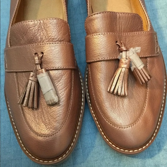 NATURALIZER AUGUST ROSE GOLD LOAFER SHOES . - Picture 8 of 8